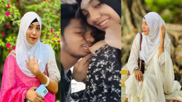 Horny Hijabi Girl Outdoor Kissing Smooching Boobs Sucking Watch It